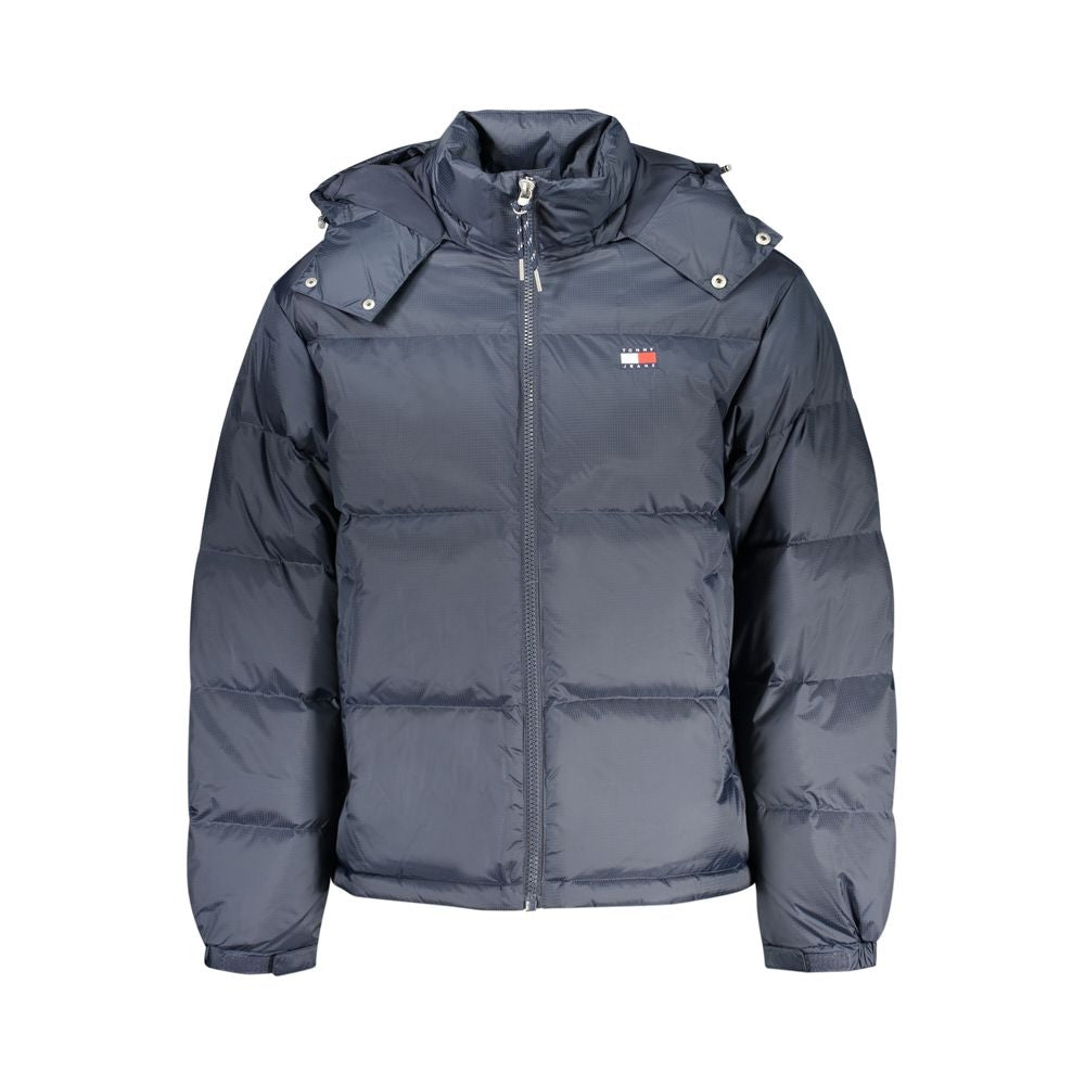 Blue Polyester Men's Jacket mens luxury fashion - Mens Edit