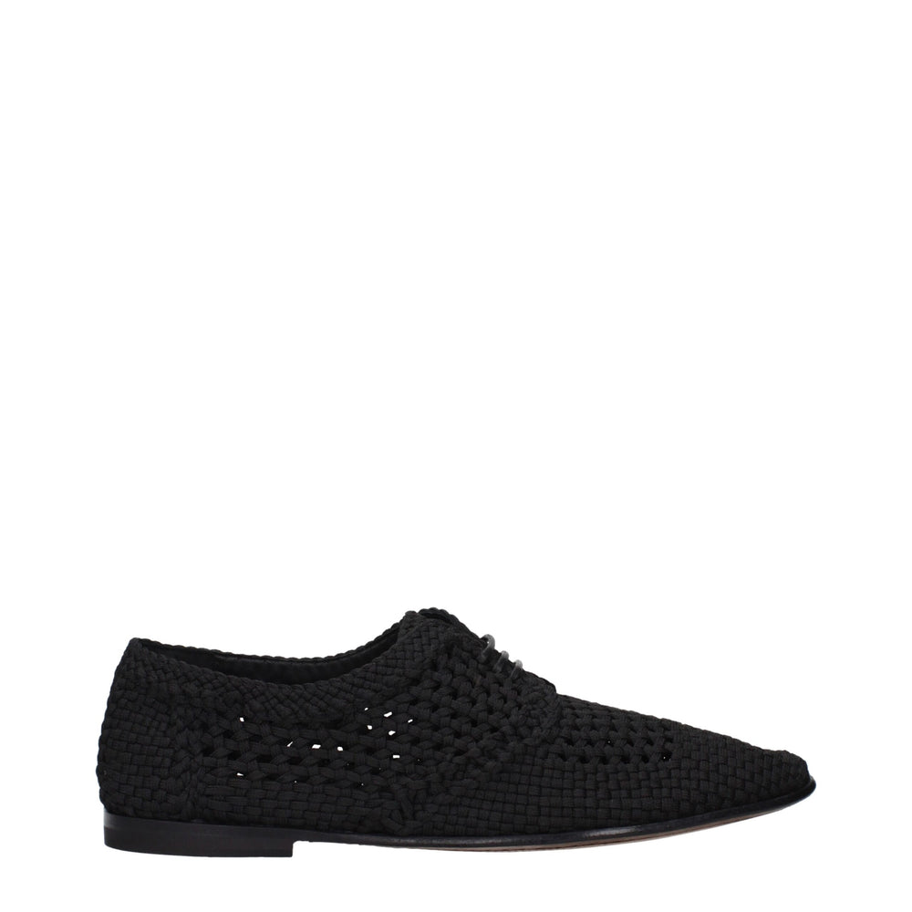 Dolce & Gabbana Fabric Oxford Shoes in Black