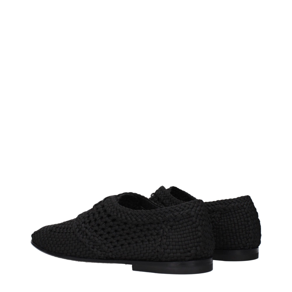Dolce & Gabbana Fabric Oxford Shoes in Black