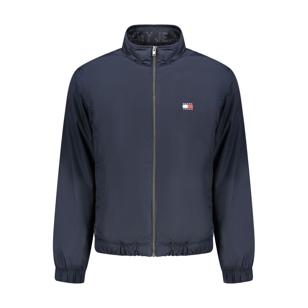 Blue Polyester Men's Jacket mens luxury fashion - Mens Edit