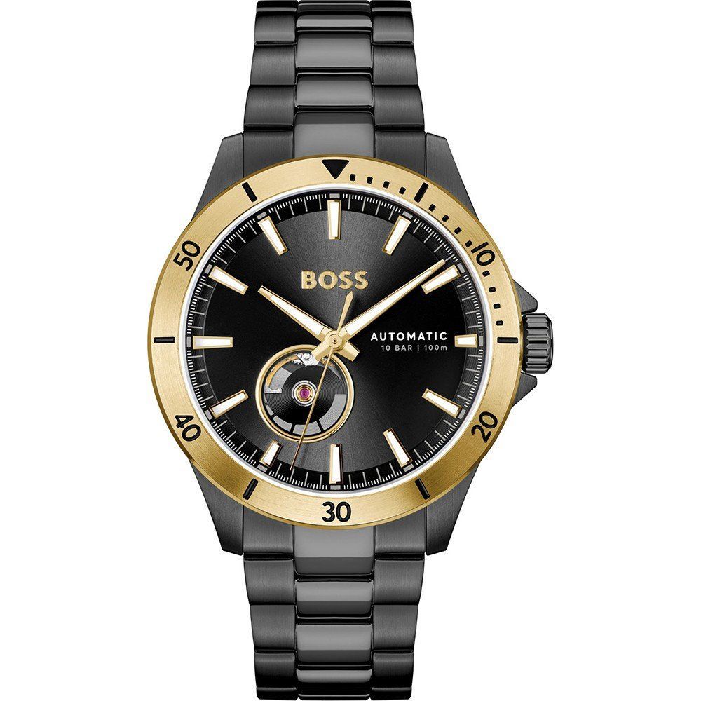 Black Stainless Steel Dress Watch mens luxury fashion - Mens Edit
