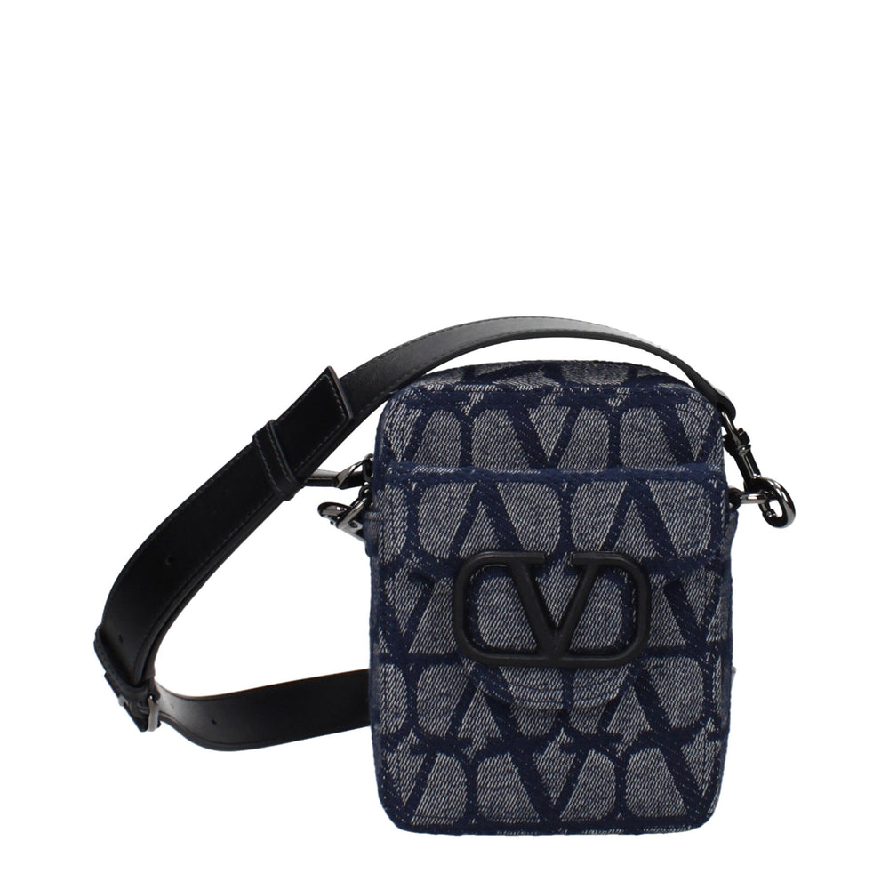 Blue Fabric Crossbody Bag mens luxury fashion - Mens Edit