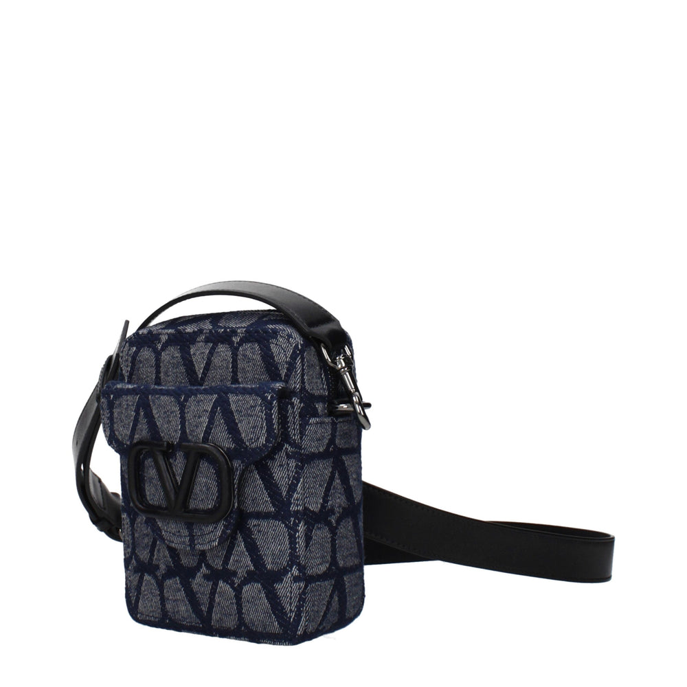 Valentino Garavani Fabric Crossbody Bag in Blue