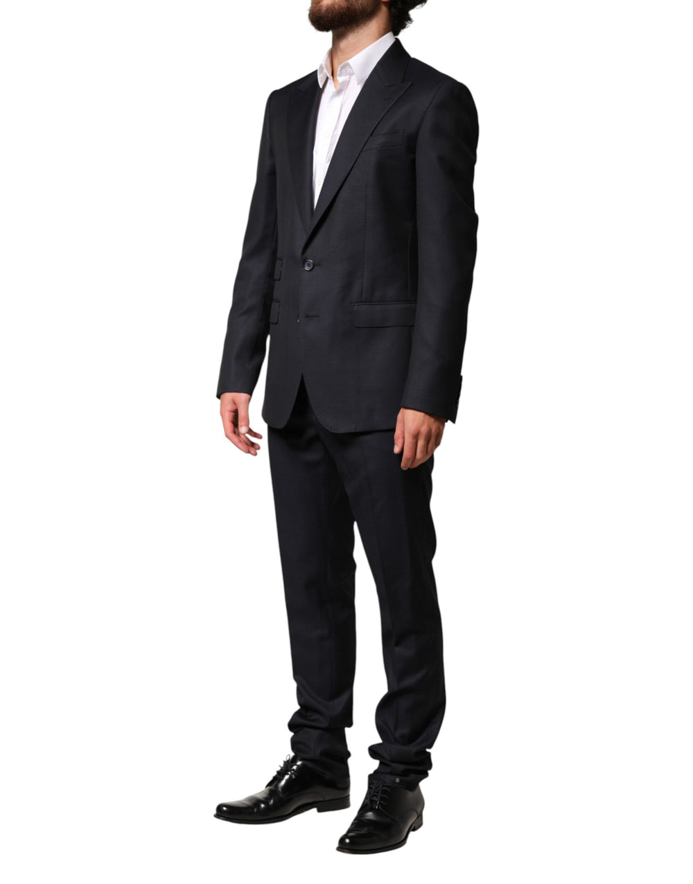 Dolce & Gabbana 100% Wool Single-Breasted Suit in Black