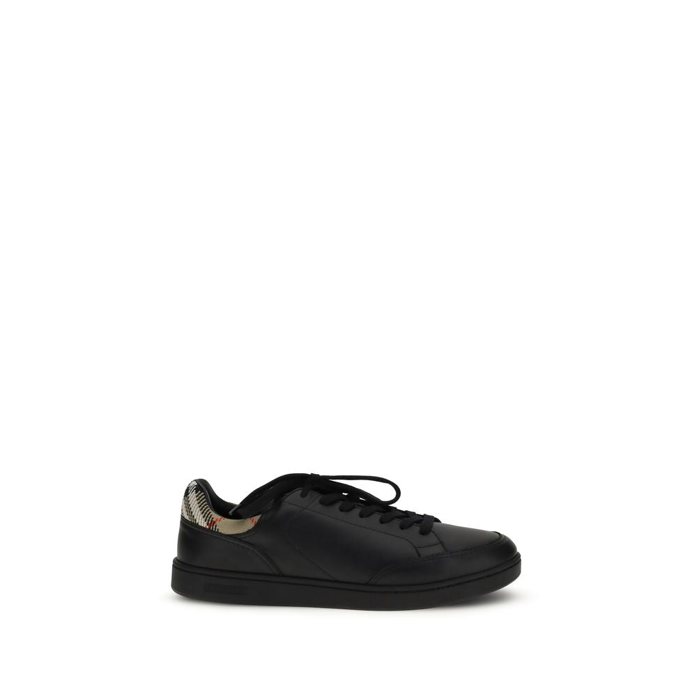 Burberry Black Calf Leather Low-Top Sneakers mens luxury fashion - Mens Edit