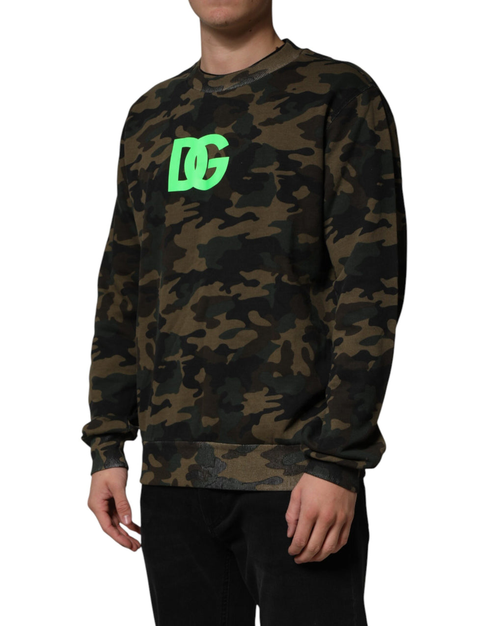 Dolce & Gabbana 100% Cotton Multicolor Camouflage Sweatshirt