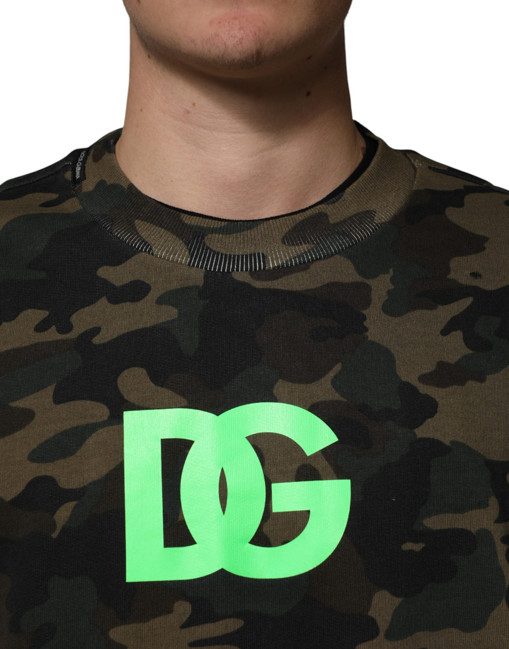 Dolce & Gabbana 100% Cotton Multicolor Camouflage Sweatshirt