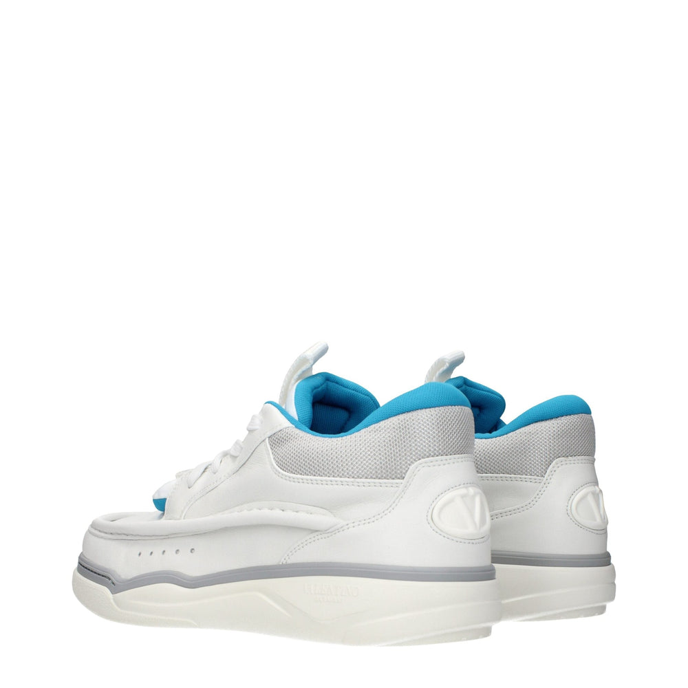 Valentino Garavani Leather Low Top Sneakers in Blue