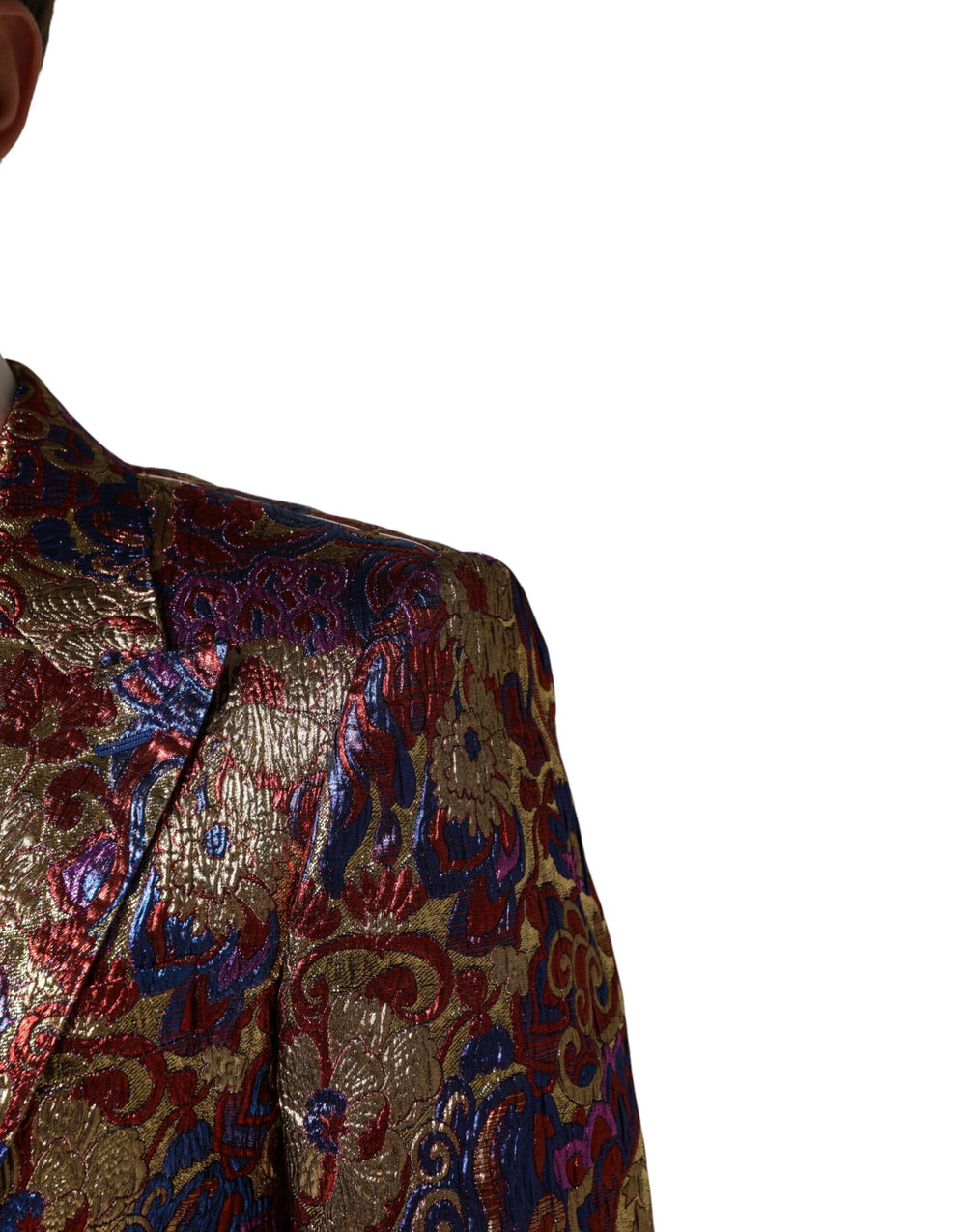 Dolce & Gabbana Multicolor Jacquard Single-Breasted Blazer