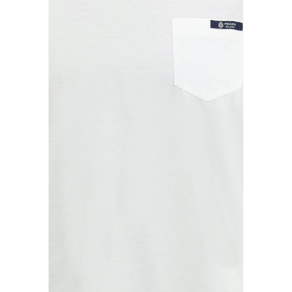 Prada 100% Cotton Jersey T-Shirt in White