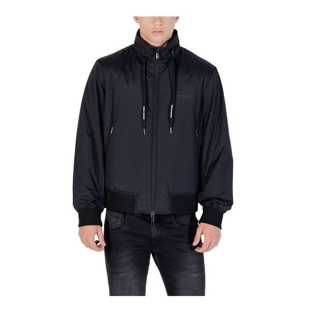 Armani Exchange Black Polyamide Bomber mens luxury fashion - Mens Edit
