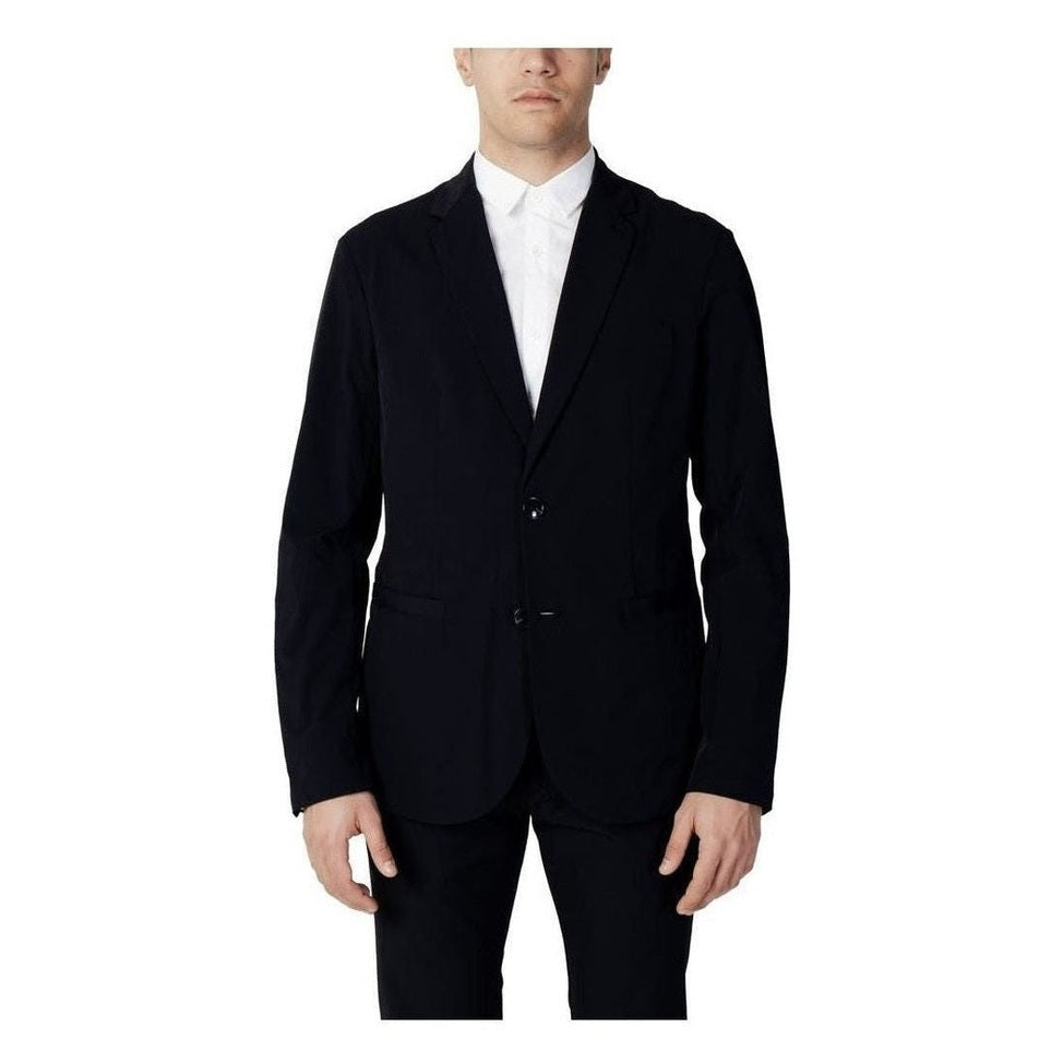 Armani Exchange Blue Cotton Blazer mens luxury fashion - Mens Edit