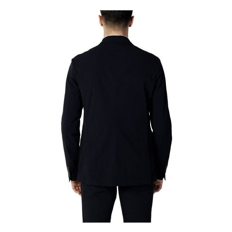 Armani Exchange Blue Cotton Blazer mens luxury fashion - Mens Edit