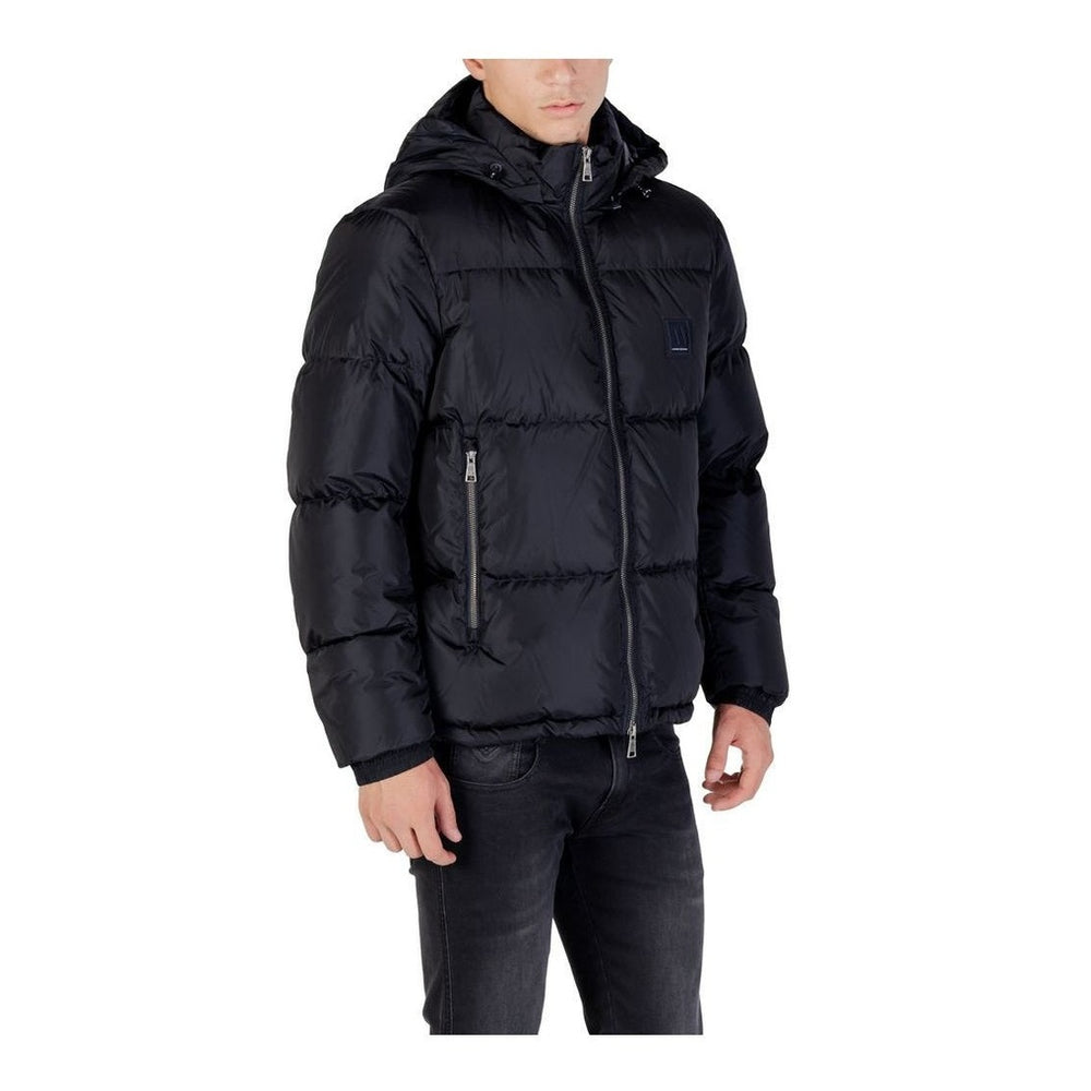 Armani Exchange Blue Polyamide Coat mens luxury fashion - Mens Edit