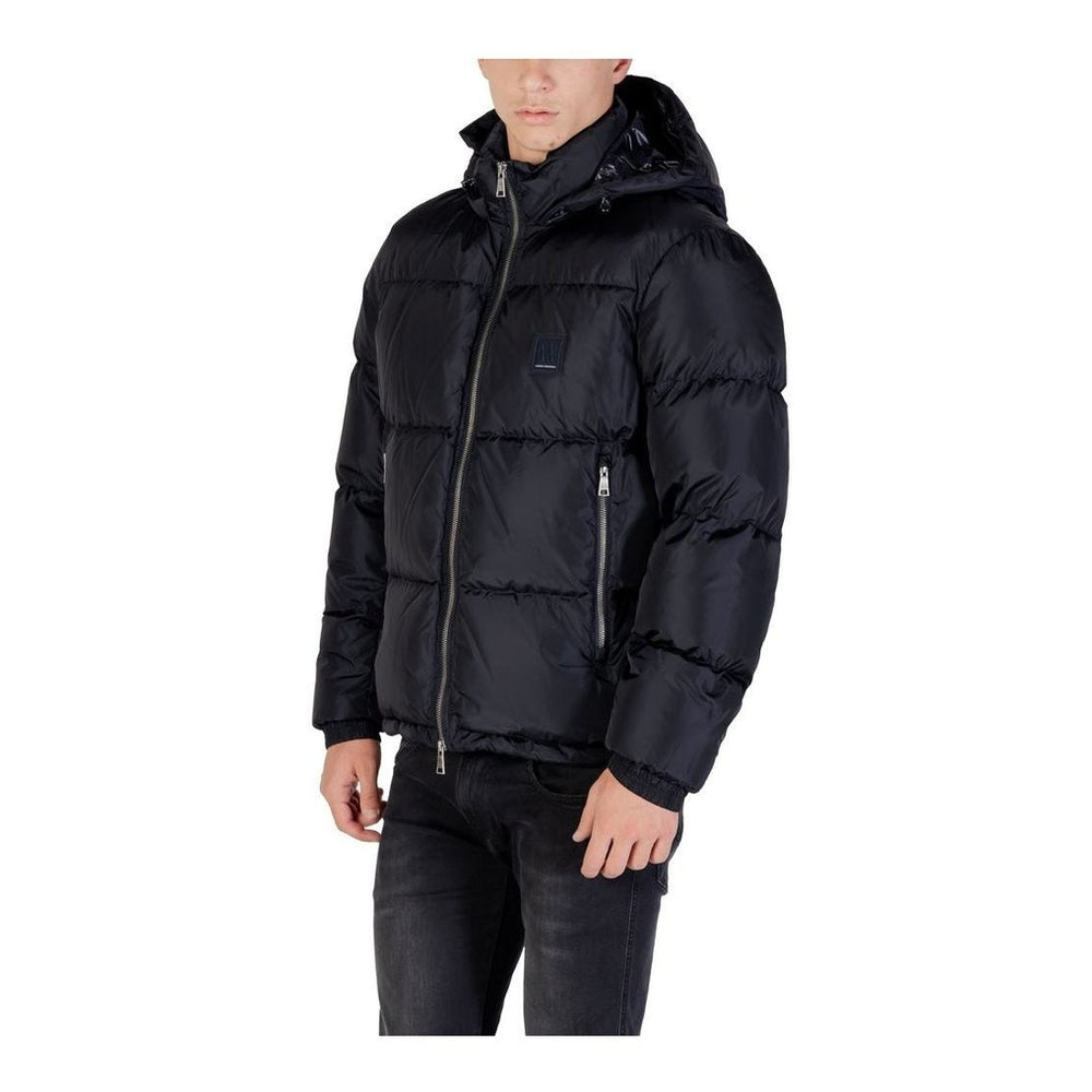 Armani Exchange Blue Polyamide Coat mens luxury fashion - Mens Edit