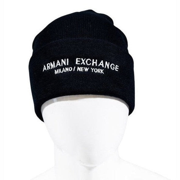 Armani Exchange Blue Polyester Cap (Baseball Hat) mens luxury fashion - MENS EDIT