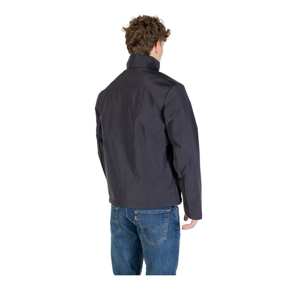 Armani Exchange Blue Polyester Full - Length Jacket mens luxury fashion - Mens Edit