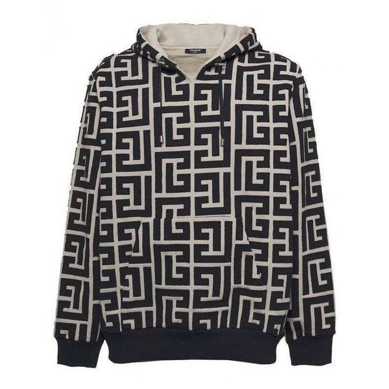 Balmain Beige Cotton Sweatshirt mens luxury fashion - Mens Edit