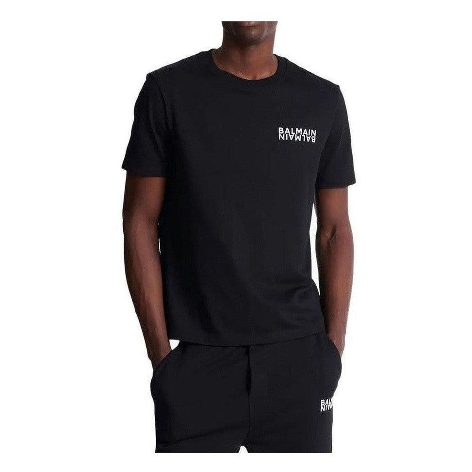 Balmain Black Cotton T-Shirt mens luxury fashion - Mens Edit