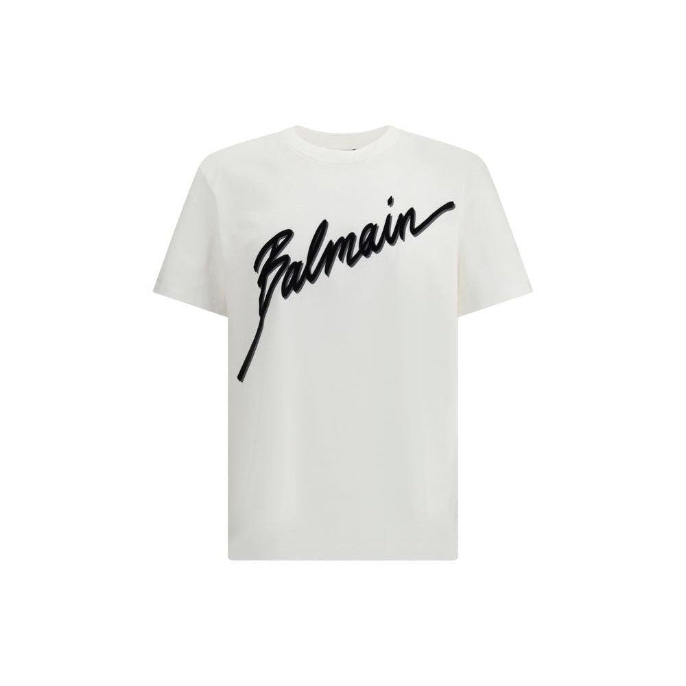 Balmain White Cotton T-Shirt mens luxury fashion - Mens Edit