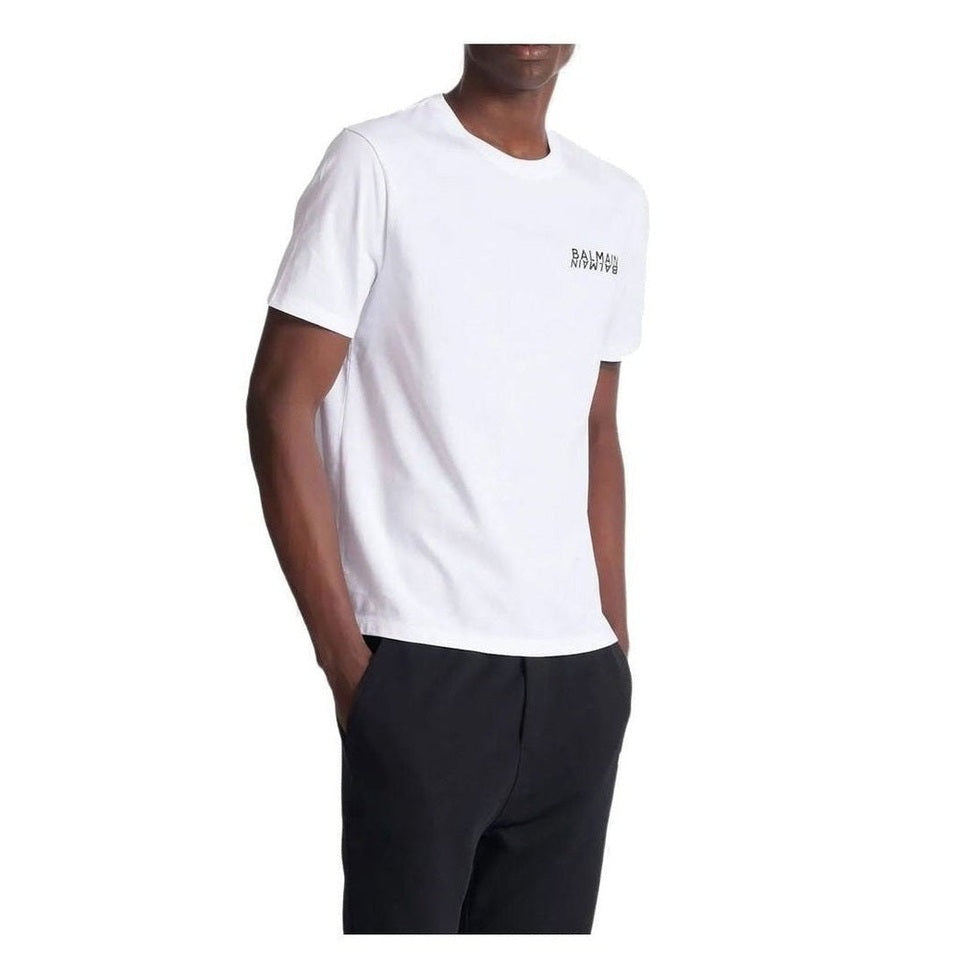 Balmain White Cotton T-Shirt mens luxury fashion - Mens Edit