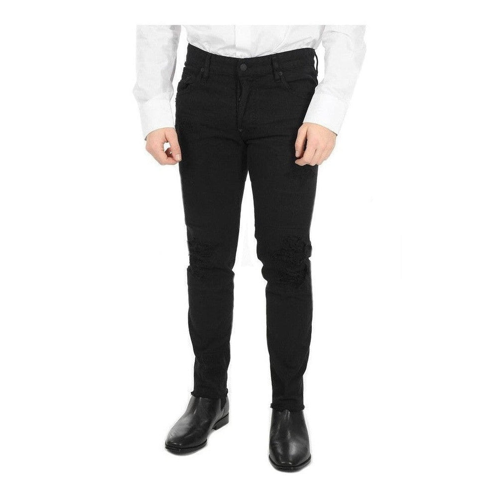 Dsquared² Black Cotton Skinny Jeans mens luxury fashion - Mens Edit