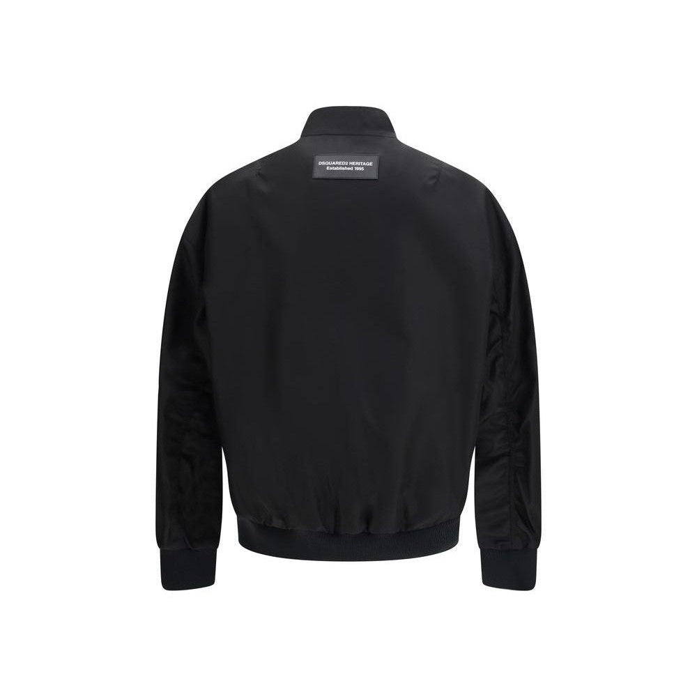 Dsquared² Black Polyamide Bomber mens luxury fashion - Mens Edit