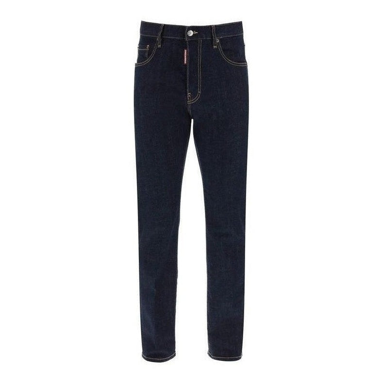 Dsquared² Blue Cotton Straight - Leg Jeans mens luxury fashion - Mens Edit
