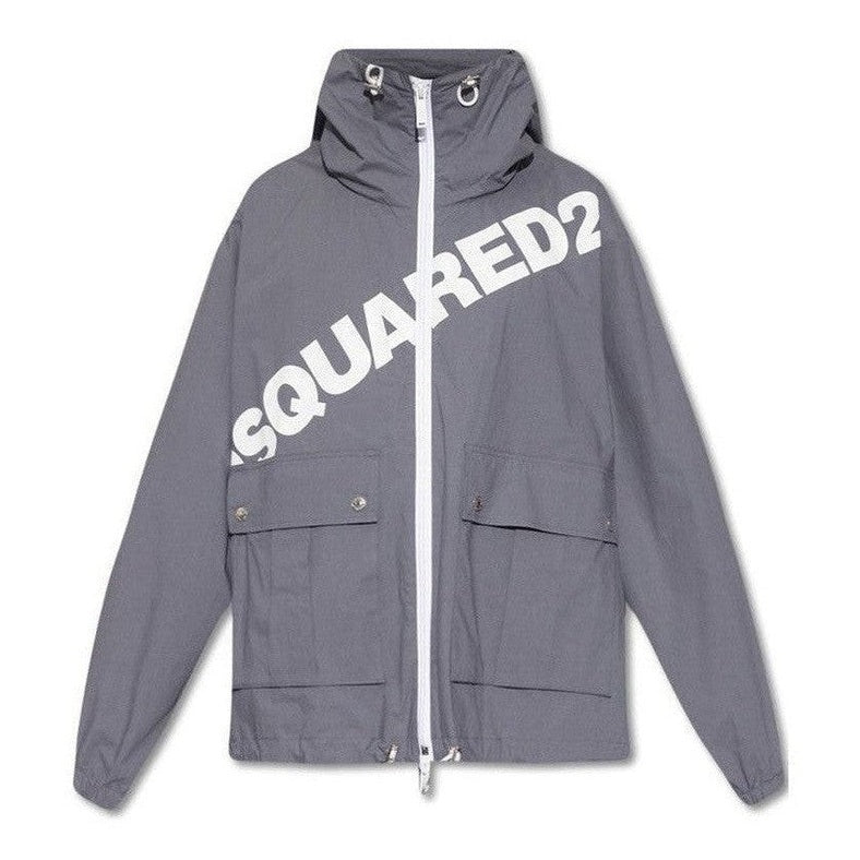 Dsquared² Gray Cotton Shell Jacket mens luxury fashion - Mens Edit