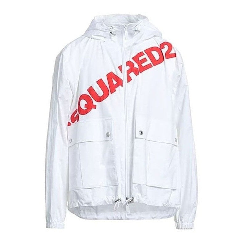Dsquared² White Cotton Shell Jacket mens luxury fashion - Mens Edit