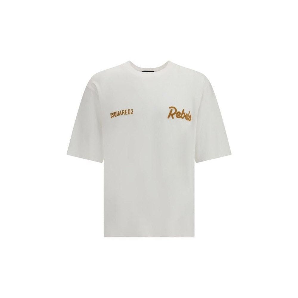 Dsquared² White Cotton T-Shirt mens luxury fashion - Mens Edit