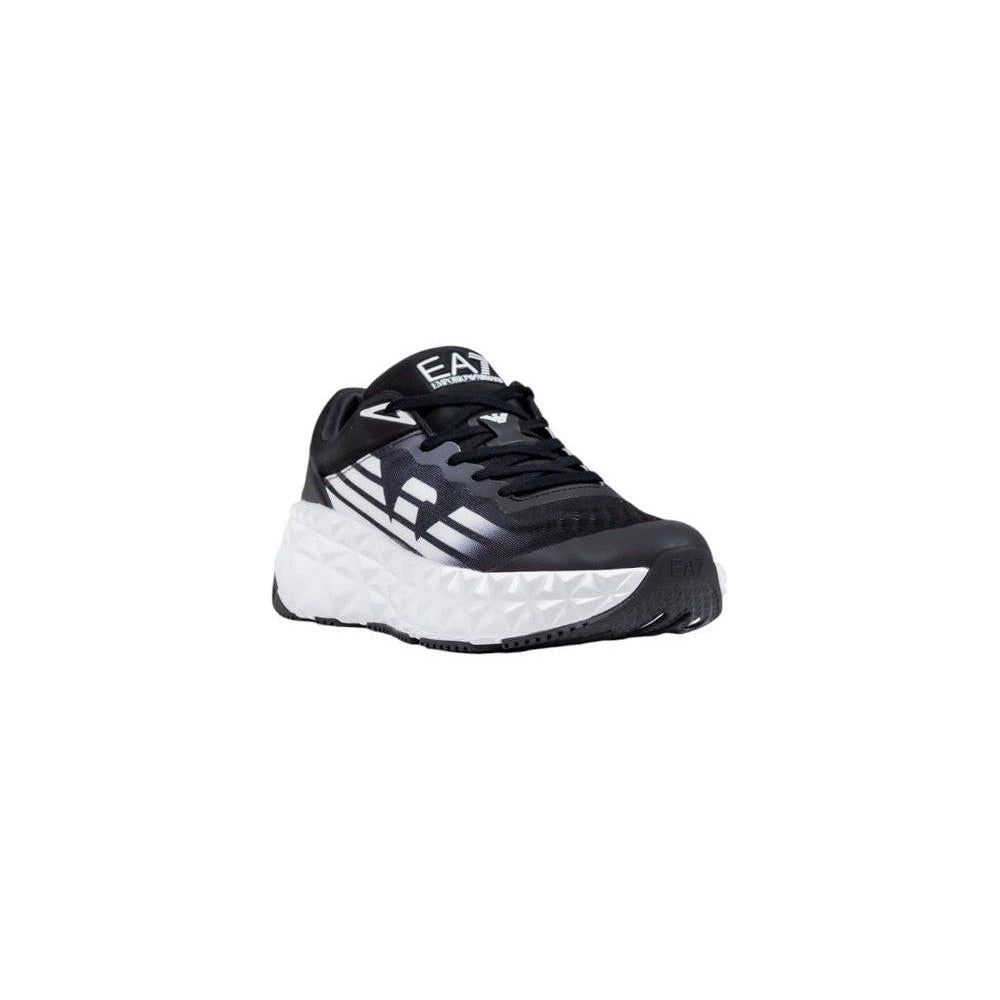 EA7 Emporio Armani Black And White Polyester Athletic Sneakers mens luxury fashion - Mens Edit