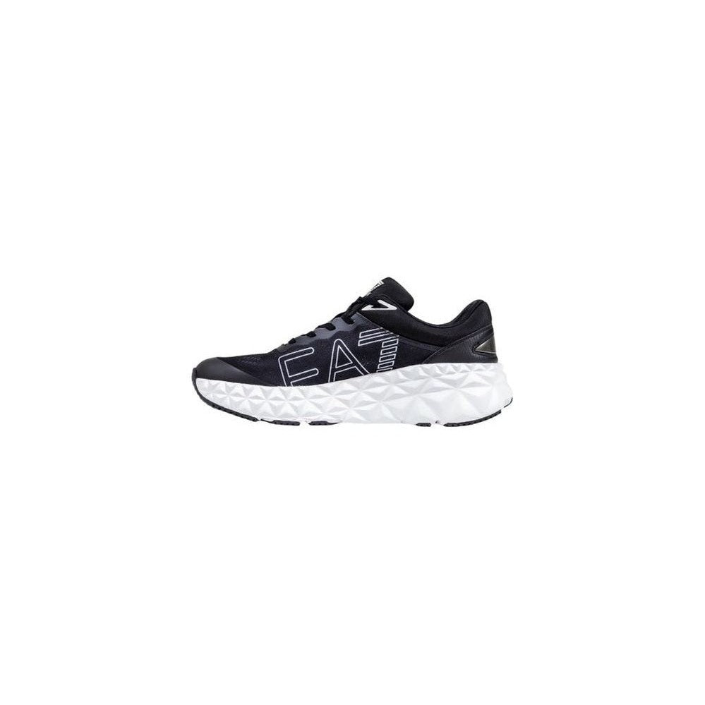 EA7 Emporio Armani Black And White Polyester Athletic Sneakers mens luxury fashion - Mens Edit