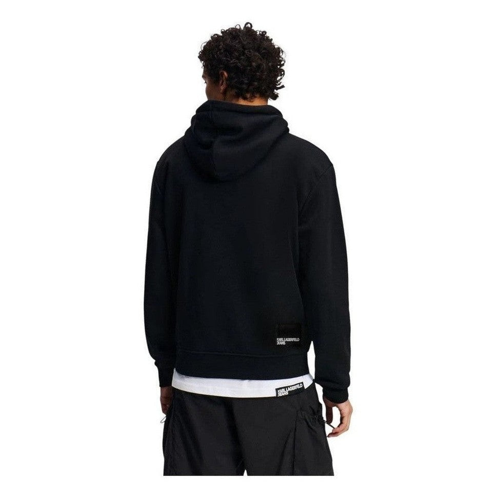Karl Lagerfeld Black Cotton Hoodie mens luxury fashion - Mens Edit