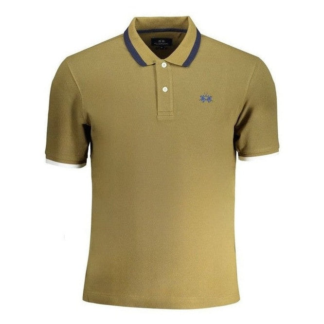 La Martina Green Cotton Men's Polo Shirt - Luxury Fashion | Mens Edit