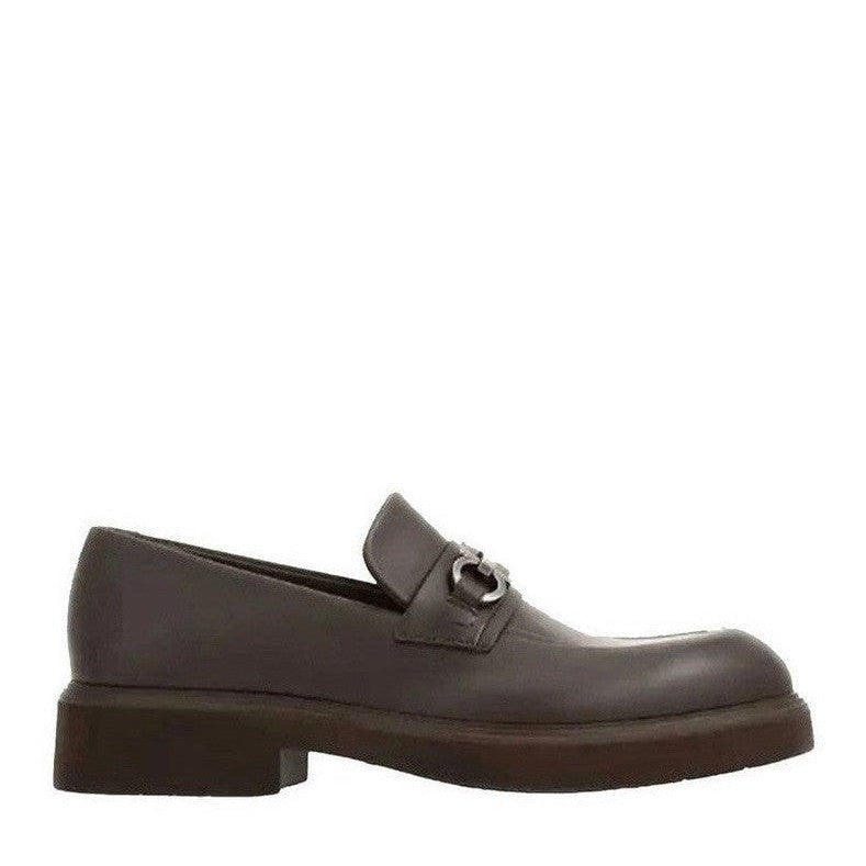 Salvatore Ferragamo Brown Calfskin Slip - On Loafers mens luxury fashion - Mens Edit
