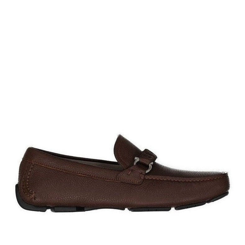 Salvatore Ferragamo Brown Calfskin Slip - On Loafers mens luxury fashion - Mens Edit