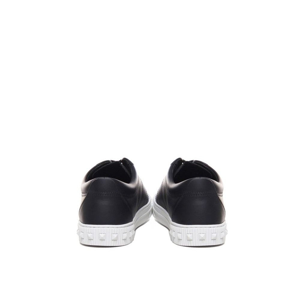 Valentino Garavani Black Calfskin Low Top Sneakers mens luxury fashion - Mens Edit