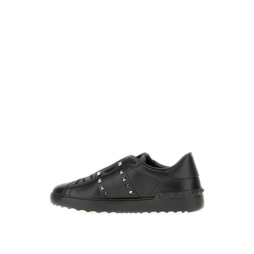 Valentino Garavani Black Leather Low Top Sneakers mens luxury fashion - Mens Edit