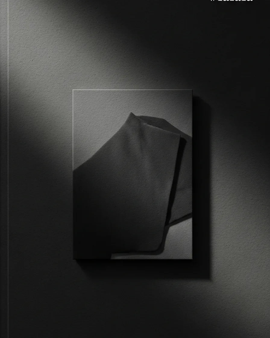 Editorial cover — The Return of Considered Dressing — atmospheric charcoal tonal