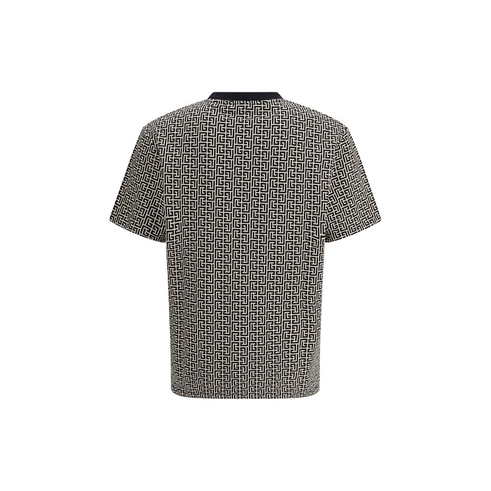 Balmain Βαμβακερό Jacquard T-Shirt σε Πολύχρωμο