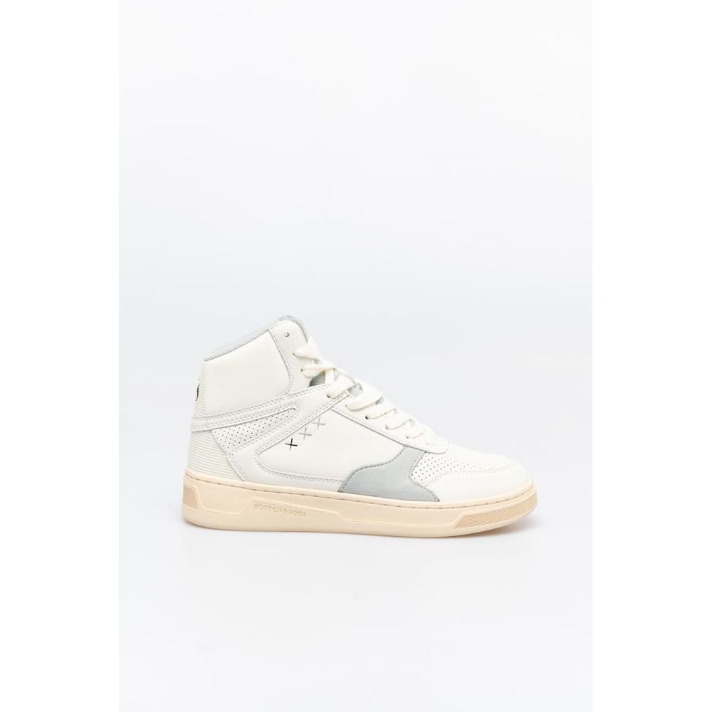 Scotch & Soda Λευκά Sneakers με Ψηλό Λαιμό