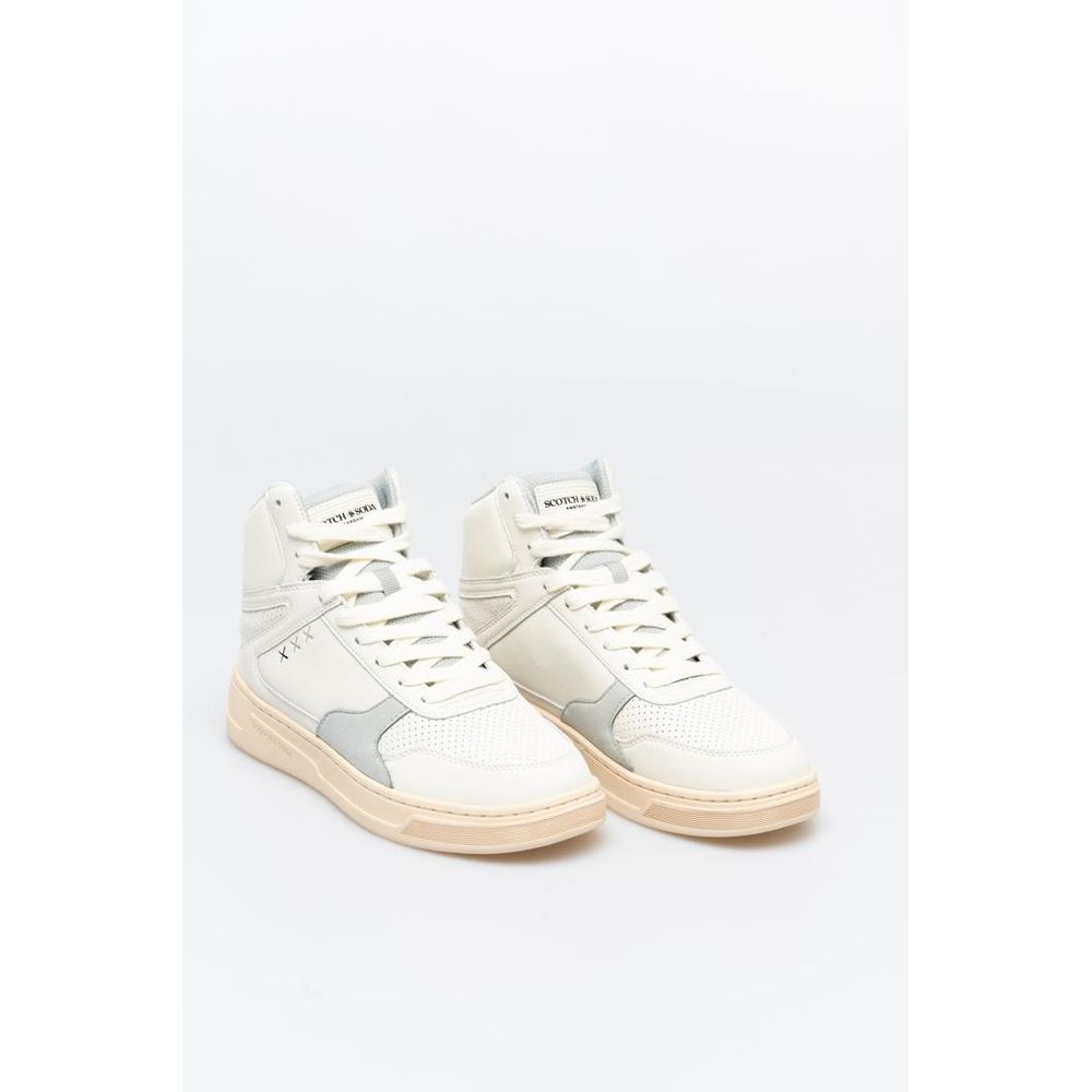 Scotch & Soda Λευκά Sneakers με Ψηλό Λαιμό