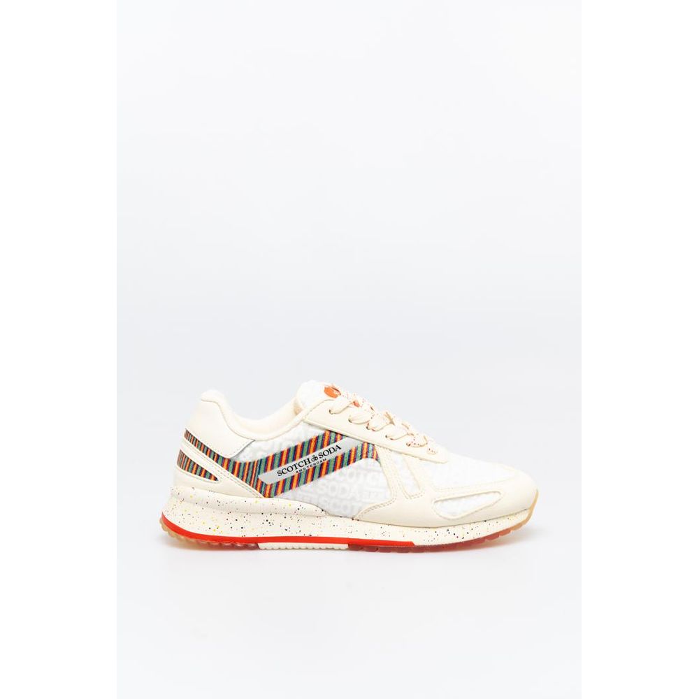Scotch & Soda Λευκά Δερμάτινα Sneakers
