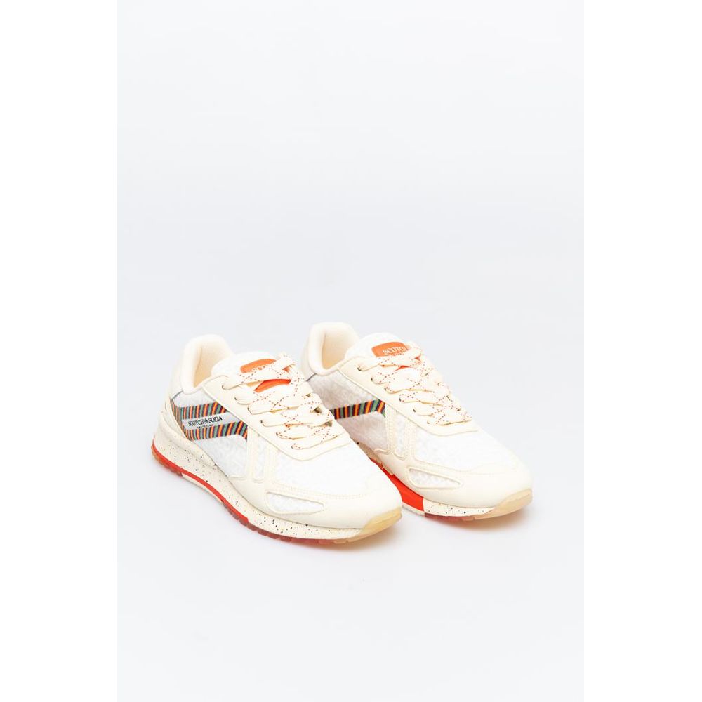 White Leather Athletic Sneakers