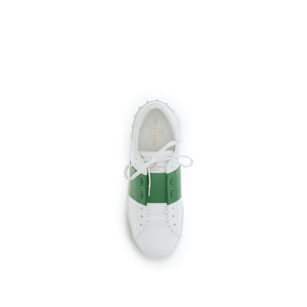 Valentino Garavani Calf Leather Bos Taurus Low-Top Sneakers in White