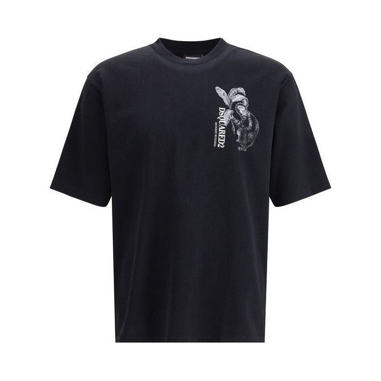 Dsquared² Black Cotton T-Shirt Ultra-Soft Jersey mens luxury fashion - Mens Edit