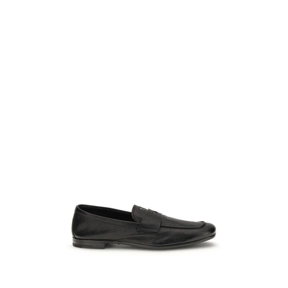 Prada Black Goatskin Slip Loafers mens luxury fashion - Mens Edit