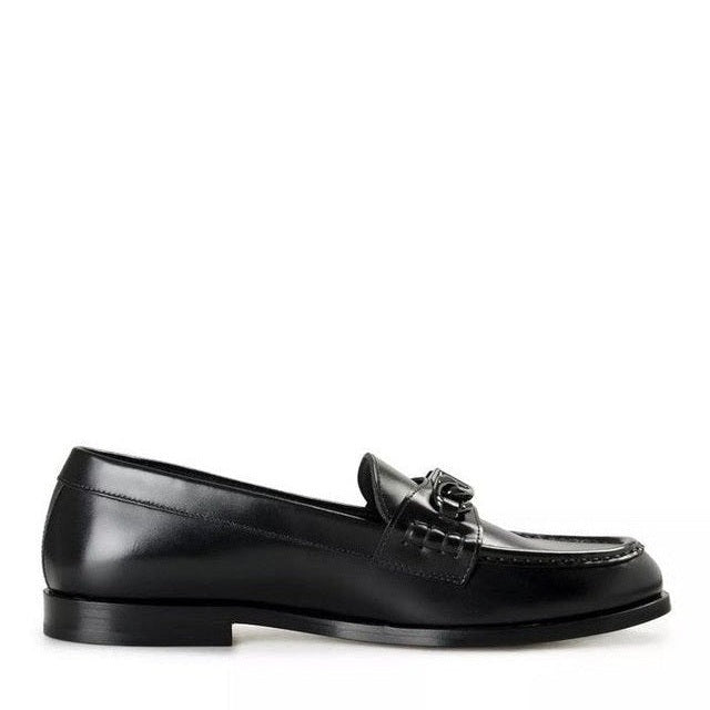 Valentino Garavani Black Leather Men's Slip-On Loafers - Luxury Designer | Mens Edit