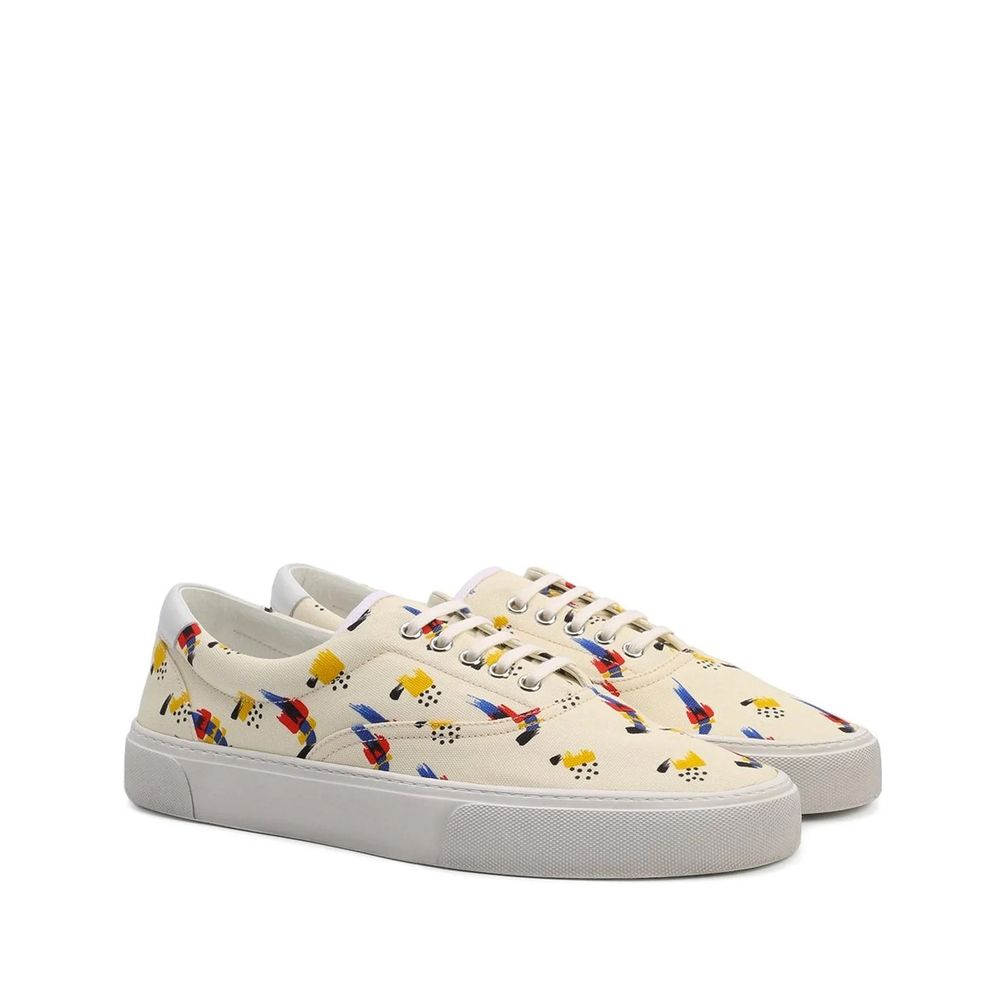 Saint Laurent Βαμβακερά Low-Top Sneakers σε Λευκό